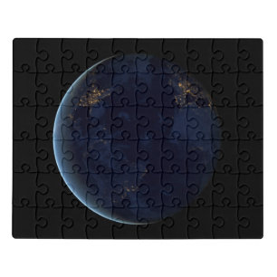 Earth's City Lights At Night Jigsaw Puzzle