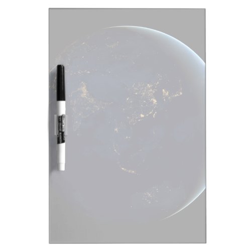Earths City Lights At Night On Asia And Australia Dry Erase Board