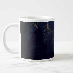 Earth's City Lights At Night On Asia And Australia Giant Coffee Mug