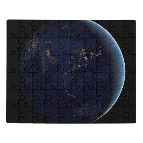 Earths City Lights At Night On Asia And Australia Jigsaw Puzzle