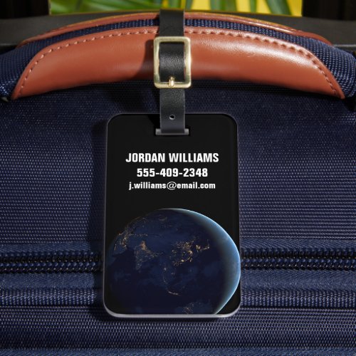 Earths City Lights At Night On Asia And Australia Luggage Tag