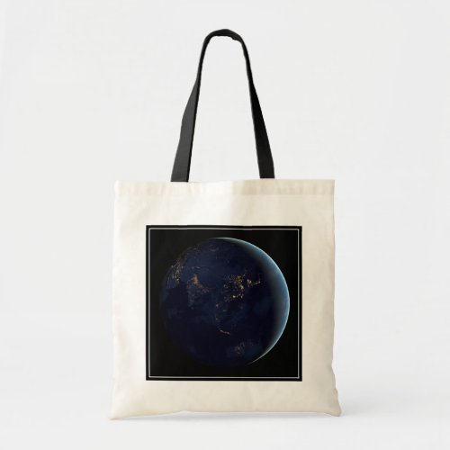 Earths City Lights At Night On Asia And Australia Tote Bag