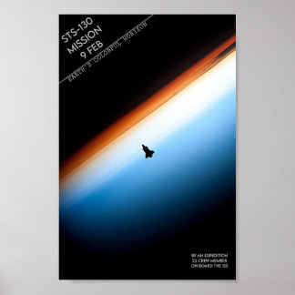Earth's colorful horizon from the ISS Poster