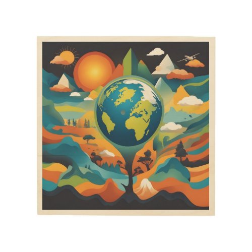 Earths Cry A Call to Action Wood Wall Art