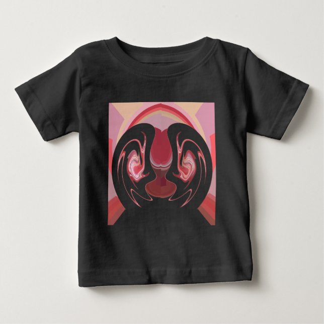 Earth's Embers: Textured Tapestry of Africa Baby T-Shirt (Front)