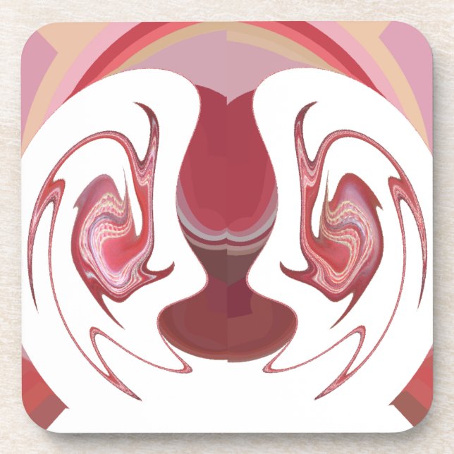 Earth's Embers: Textured Tapestry of Africa Beverage Coaster (Front)