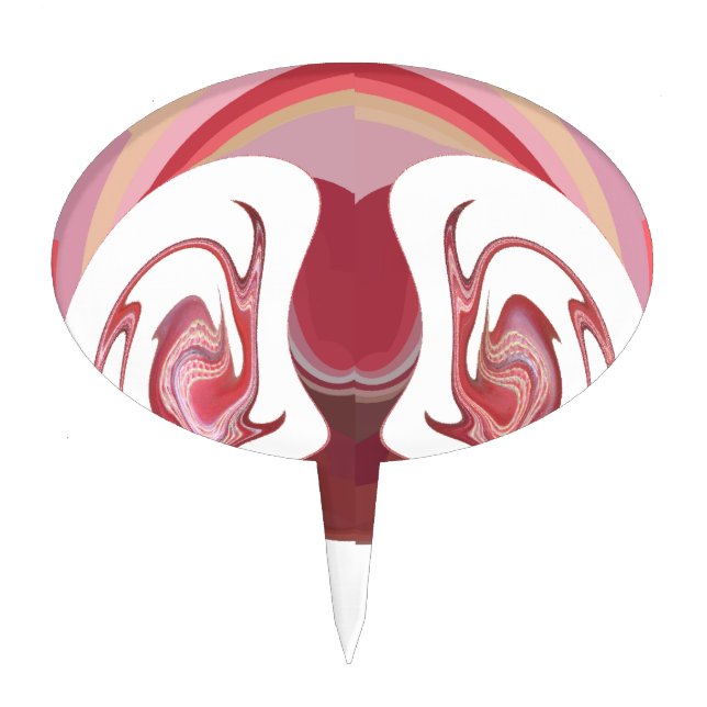 Earth's Embers: Textured Tapestry of Africa Cake Topper (Front)