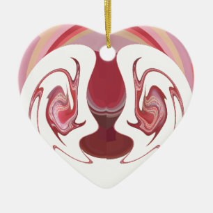 Earth's Embers: Textured Tapestry of Africa Ceramic Ornament