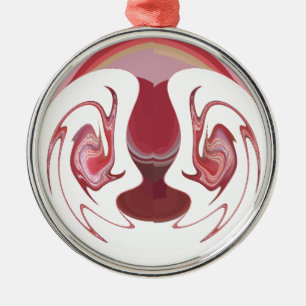 Earth's Embers: Textured Tapestry of Africa Metal Ornament