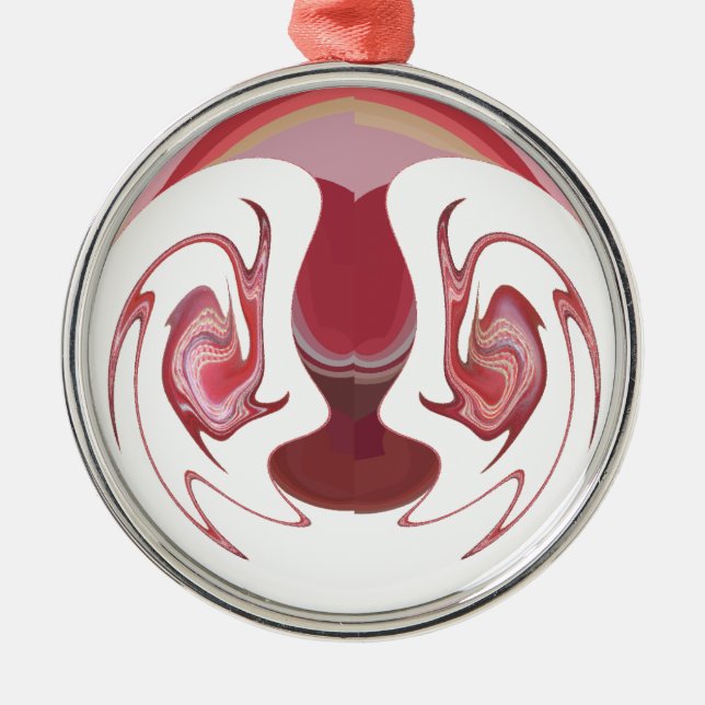 Earth's Embers: Textured Tapestry of Africa Metal Ornament (Front)