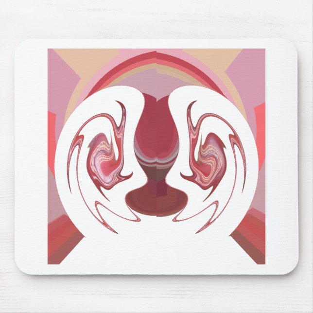 Earth's Embers: Textured Tapestry of Africa Mouse Pad (Front)