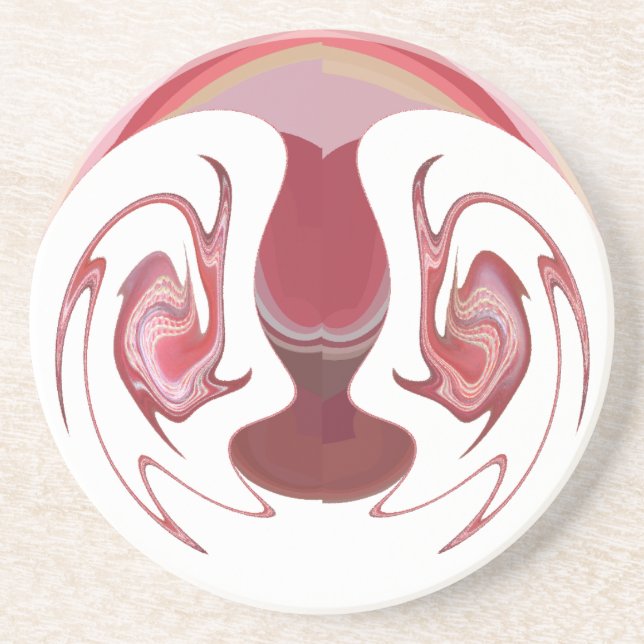 Earth's Embers: Textured Tapestry of Africa Sandstone Coaster (Front)