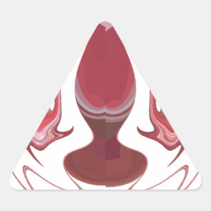 Earth's Embers: Textured Tapestry of Africa Triangle Sticker