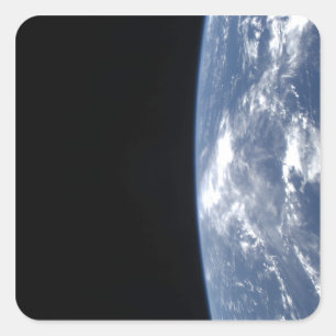 Earth's horizon and the blackness of space 2 square sticker