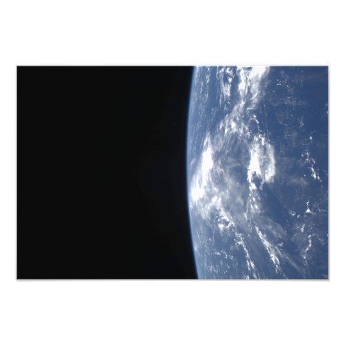 Earths horizon and the blackness of space photo print