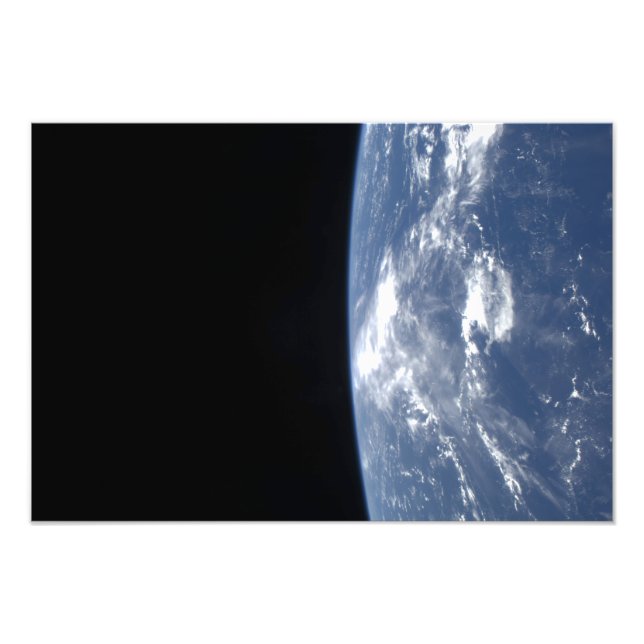 Earth's horizon and the blackness of space photo print (Front)