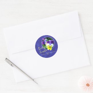 Earth's Laughter Viola Wildflower Stickers