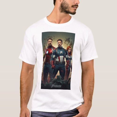 Earths Mightiest Avengers Assemble T_Shirt