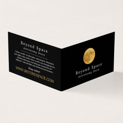 Earths Moon Astronomer Astronomy Store Business Card