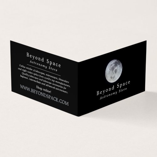 Earths Moon Astronomer Astronomy Store Business Card
