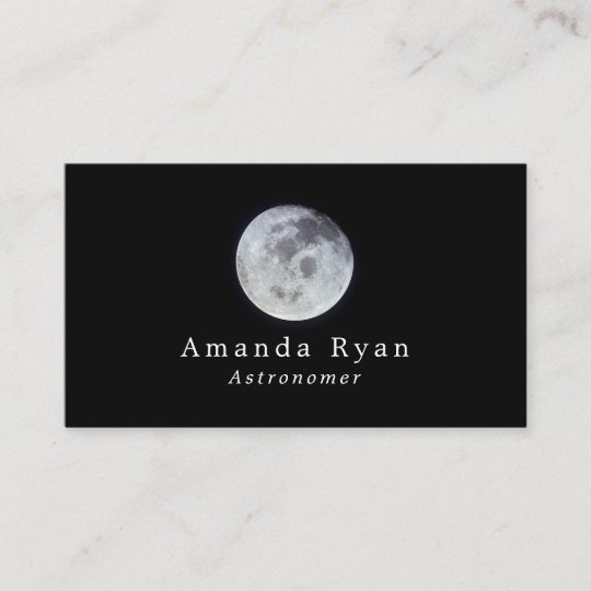 Earth's Moon, Astronomy Business Card | Zazzle.com