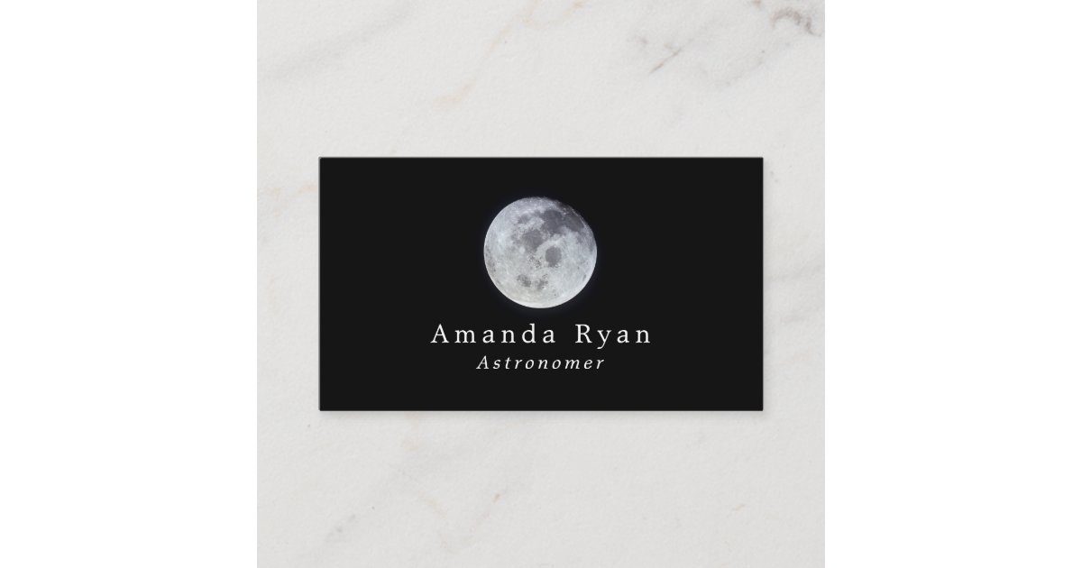 Earth's Moon, Astronomy Business Card | Zazzle.com