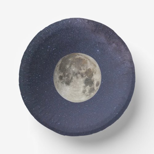 Earths moon paper bowls