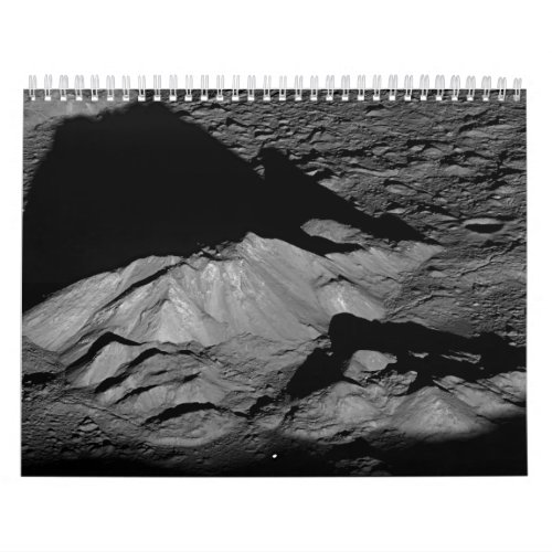 Earths Moon Tycho Crater Central Peak Calendar