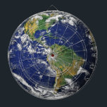 Earth's Portrait Dart Board<br><div class="desc">Earth’s Portrait is an amazing photo taken from space showing north and south america,  lots of clouds and the atlantic and pacific oceans in full vibrant colour. #earth #space #nasa #photography #stylish</div>
