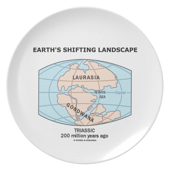 Earth's Shifting Landscape (Triassic) Dinner Plate