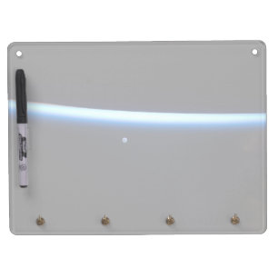 Earth's Thin Line Of Atmosphere And A Gibbous Moon Dry Erase Board With Keychain Holder
