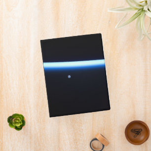 Earth's Thin Line Of Atmosphere And A Gibbous Moon Mini Binder