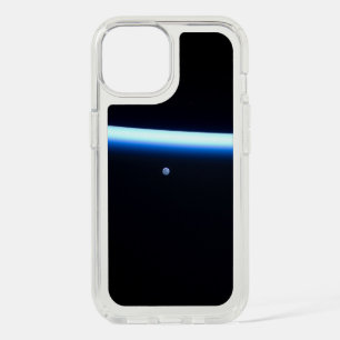 Earth's Thin Line Of Atmosphere And A Gibbous Moon iPhone 15 Case