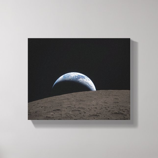 Earthset Orion Spacecraft Artemis Moon Mission Canvas Print (Front)