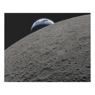 Earthset Orion Spacecraft Artemis Moon Mission Faux Canvas Print