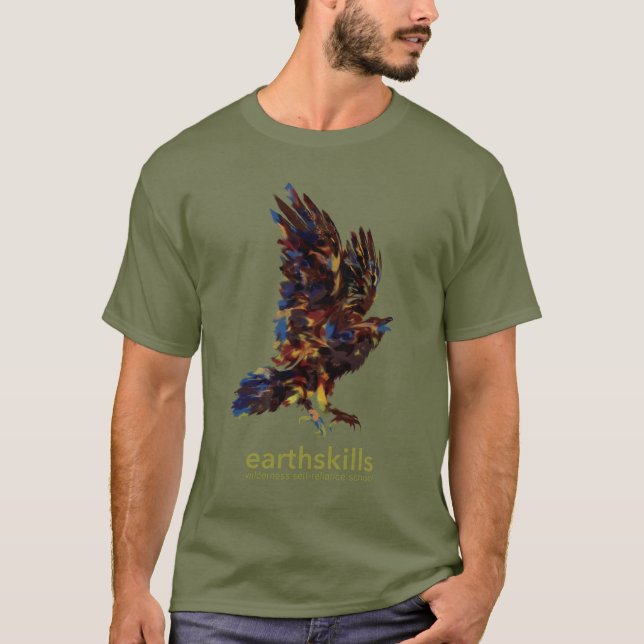 EarthSkills Raven Fatigue Green Tee (Front)
