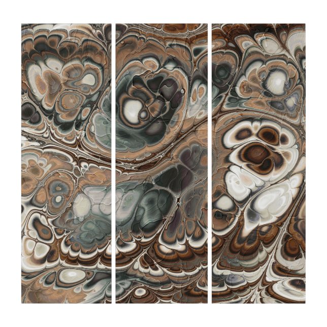 Earthstone Marble Flow Triptych (Front)