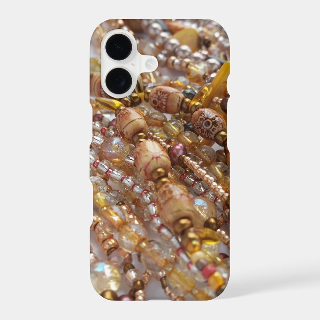 Earthtone Bead Print Iphone Case (Back)