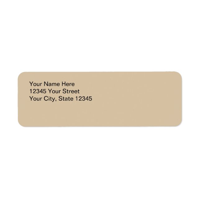Earthtone Beige Simple Minimal Label (Front)