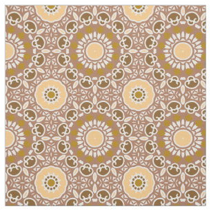 Earthtone Ethnic Bohemian Kaleidoscopic Pattern  Fabric
