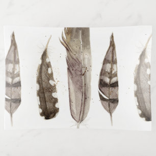 Earthtone Feathers II Trinket Tray