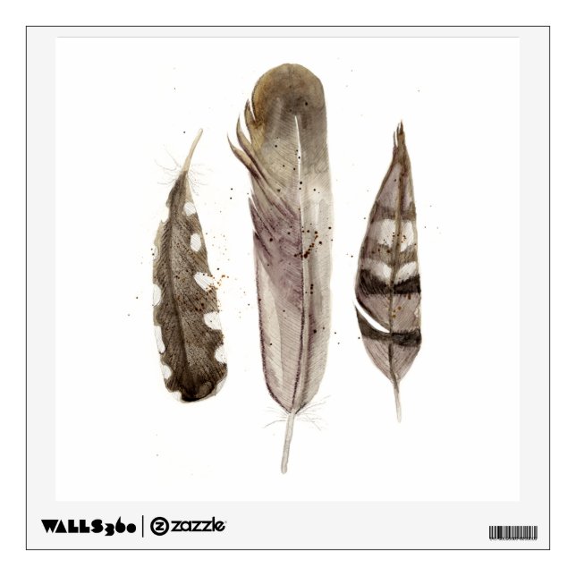 Earthtone Feathers II Wall Decal (Front)