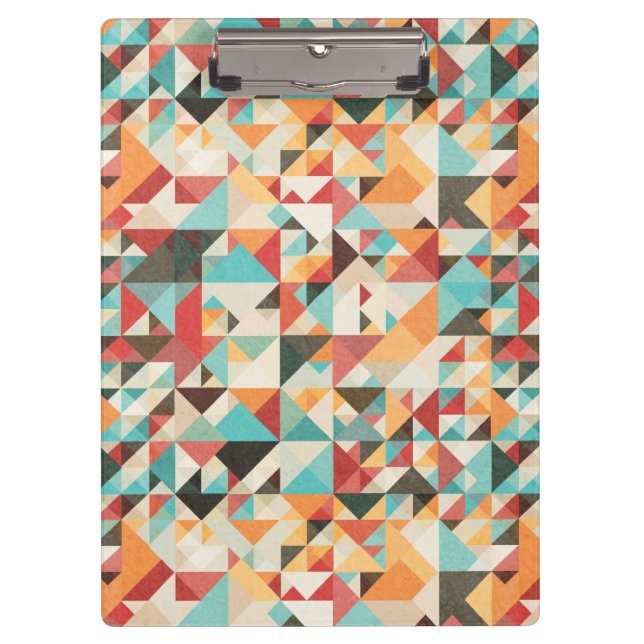 Earthtone Geometric Pattern Clipboard (Front)