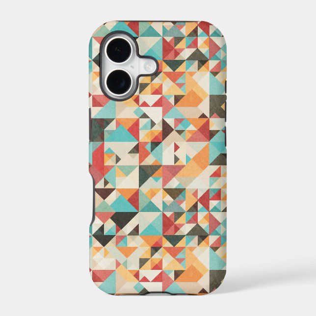 Earthtone Geometric Pattern Iphone Case (Back)