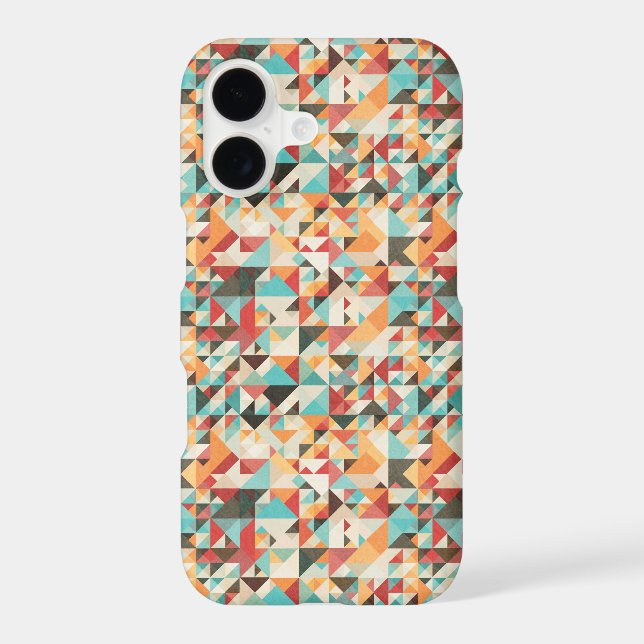 Earthtone Geometric Pattern Iphone Case (Back)