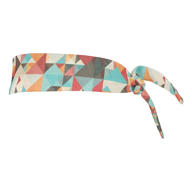 Earthtone Geometric Pattern Tie Headband (Rotate 90)