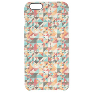 Earthtone Geometric Pattern Clear iPhone 6 Plus Case