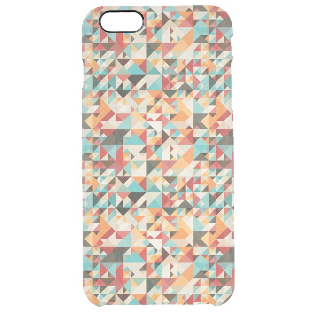 Earthtone Geometric Pattern Uncommon iPhone Case (Back)