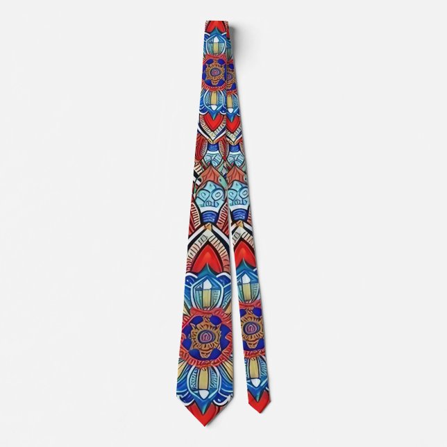 Earthtone Mandala Neck Tie (Front)