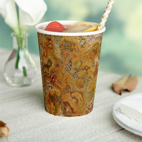 Earthtone Marble Paper Party Cups